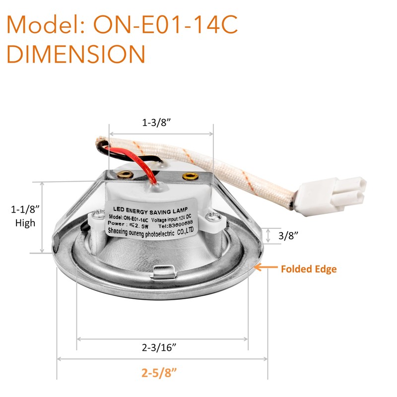 Awoco ON-E01-14C LED Light Bulbs Replacement for Range Hoods -