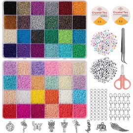 Cuentas pulseras XINTM 35000 Kit Hacer Pulseras Cuentas Cristal 2mm Letras Pulsera Cuentas Hacer Pulseras y Collares Cuentas de Letras Cuentas Bisuteria Regalo Nino A-511