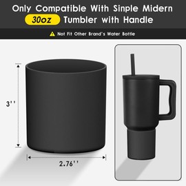 BKBY Silicone Boot Compatible with Sinple Midern 24/30/40 oz Tumbler with Handle/Trek Pivot, Protective Anti-Scratch Bottle Bottom Sleeve Cover Compatible with Sinple Midern Tumbler