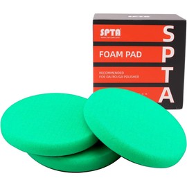 Green Heavy Cut Pad, 3Pc 5 Inch Buffing Polishing Pads for 125mm Backing Plate Compound Buffing Sponge for Car Buffer Polisher Compounding, Polishing and Waxing