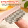 Stainless Steel Dog Eye Comb, ABS Handle Fine-Tooth Grooming Tool