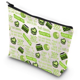 WZMPA Singer Bumpin That Makeup Bag Music Lyrics Fan Gift Brat Cosmetic Bag Singer Album Merchandise (Green 365)