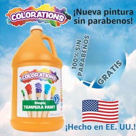 Colorations Pintura de témpera sin parabenos para niños, 1 galón, negro vibrante