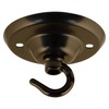 ElekTek Ceiling rosette diameter 75 mm with hook, metal finishes,