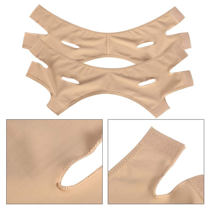 Brrnoo Face Slimming Mask, Breathable V-shaped Face Lift Belt Double