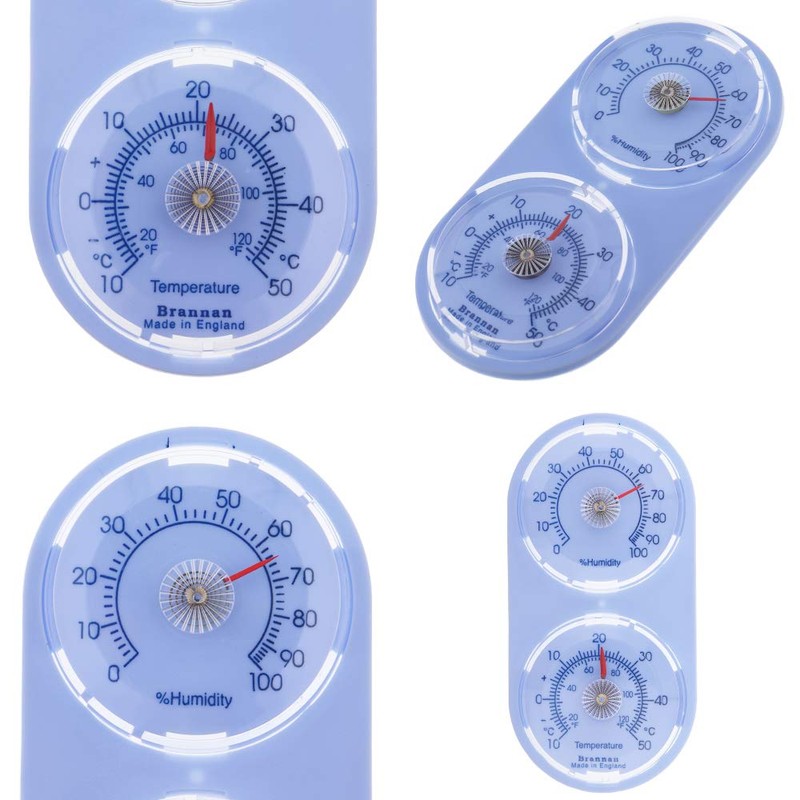 Twin Dial Thermometer Hygrometer To Measure Temperature and Humidity Levels