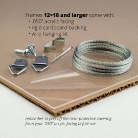 Craig Frames 200ASH216 16 by 24-Inch Picture Frame, Wood Grain Finish, 0.75-Inch Wide, Walnut Brown