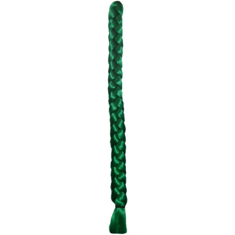 Trenza Para Decoración Extensión Peinado 58cm Verde