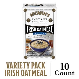 McCann's Instant Irish Oatmeal, Three Flavor Variety Pack, 10 Packets
