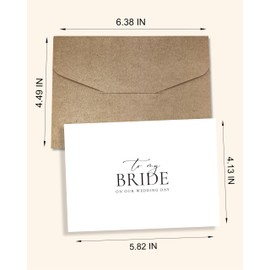 WeddingGiftsWedding Set of 2 Wedding Cards for Bride and Groom with Matching Envelopes, To My Bride on our Wedding Day Card, To My Groom on our Wedding Day Card.（Groom/Bride A）