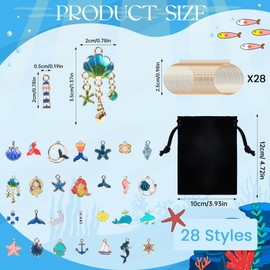 Megitzuu 28 Pcs Beach Wine Glass Charms for Stem Glasses, Funny Wine Glass Markers Drink Identifiers, Nautical Wine Cup Tag Rings for Wedding Bachelorette Summer Christmas Wine Tasting Party Decor