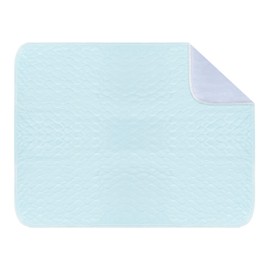 Lunaanda Washable Bed Pad Protector, Absorbent Incontinence Bed Pad Waterproof Incontinence Bed Sheet Reusable Bed Wetting Sheet Underpad Mattress Protector for Children and Adults, 92 x 87 cm, Blue