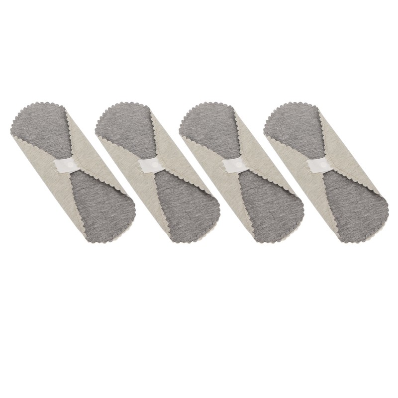 4PCS Washable Feminine Pads Gray Graphene Leakproof Breathable Reusable Sanitary