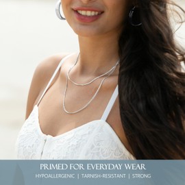 KISPER Italian Solid 925 Sterling Silver Diamond Cut 1.75mm Curb Cuban Link Chain Necklace - for Men & Women with Lobster Clasp - Made in Italy, 24"