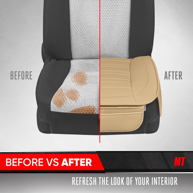 Motor Trend Seat Covers for Cars Trucks SUV, Faux Leather