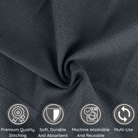 Pagnanno – Hotel Quality Kitchen Tea Towels & Waffle Weave tea towel | Professional Cotton 45x70cm | Absorbent Fast Drying Dish Towels, Kitchen and Bar Towels (Pack of 6 (45x70cm), Waffle - Charcoal)