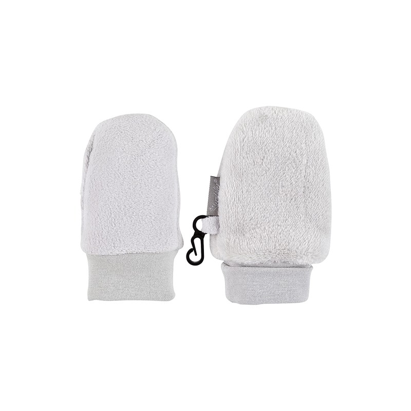 Sterntaler Unisex Baby Teddy Fur Mittens, lightgrey