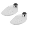2Pcs Stainless Steel Shower Rod Soap Dish, Shower Rail Slide