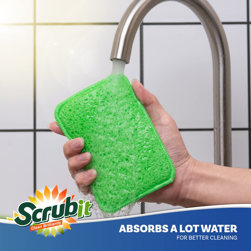 SCRUBIT - [12 Pack] Scrub and Wipe Cleaning Pads –