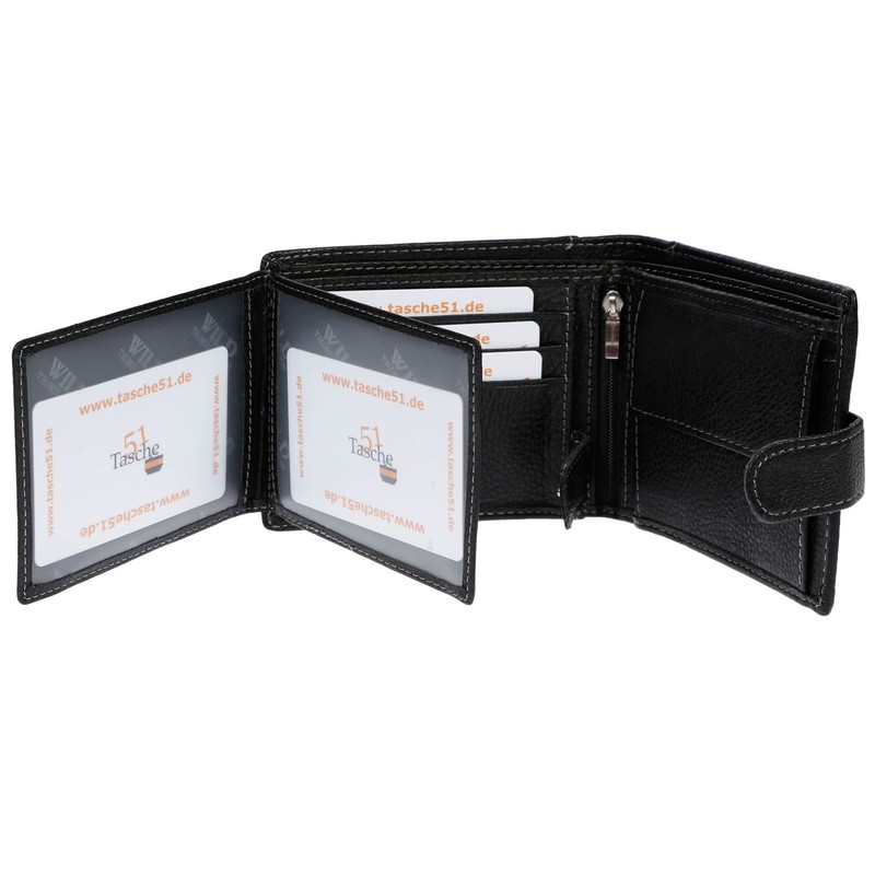 Riegel Men's Leather Wallet Black 39 EU Black