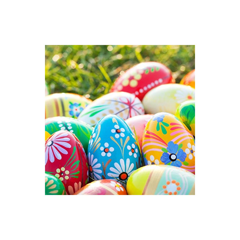 Tischdeko Pack of 20 napkins, many colourful Easter eggs.