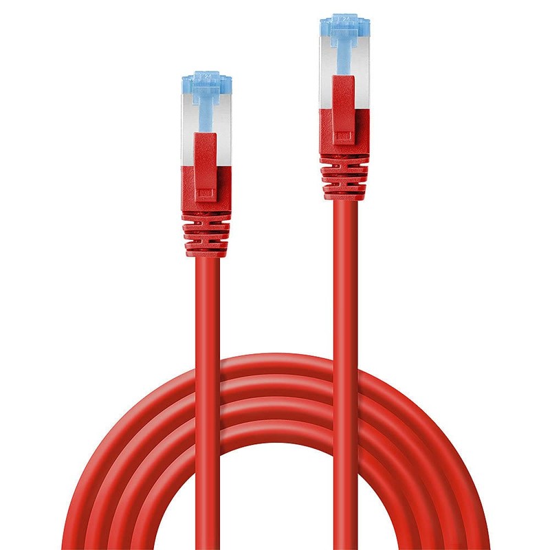 LINDY .Cat 6A S/FTP LSOH PIMF, Red, 0.5 M