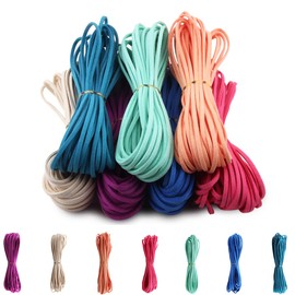 Candygirl 7 Rolls Faux Suede Cord Leather Cord Beading String Rope Thread for Making Bracelet Necklace Jewelry DIY Crafts
