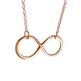 apop nyc Rose Goldtone Sterling Silver Infinity Necklace 16 inch - 17 inch - 1 inch Charm