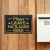 Putuo Decor Please Leave Packages Here Metal Signs Package Signs