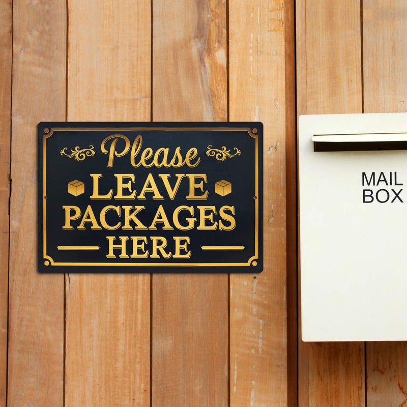 Putuo Decor Please Leave Packages Here Metal Signs Package Signs