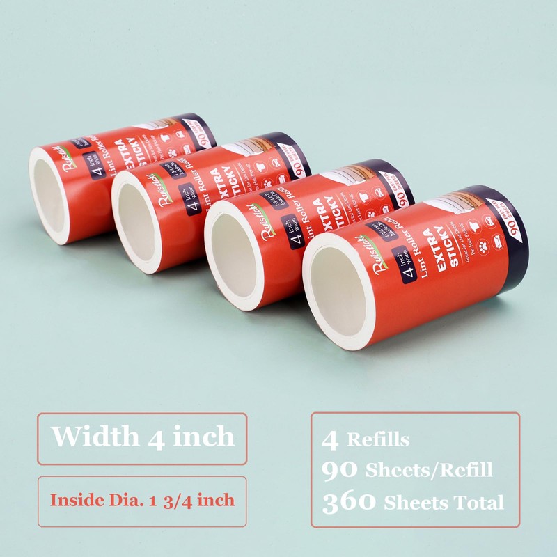 4 inch Lint Roller Refills Only for Scotch Brite, Everyday