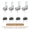 PATIKIL Cabinet Drawer Lock with Keys 5 Pcs 7/9" (20mm)