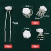 10 x Small Flower Hair Clips + 10 x Rose