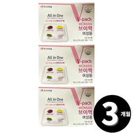 All-in-one vitamin Anguk Pharmaceutical V-Pack Women's All-in-One Comprehensive Multi-Vitamin, Total 3-month Supply / 안국약품 브이팩 여성용 여자 올인원 종합 멀티 비타민 총 3개월분