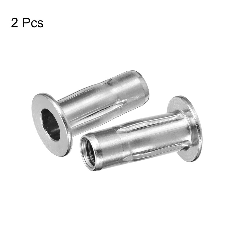 sourcing map M8 multi-grip rivet nuts, 2 pieces, pre-drilled shaft,