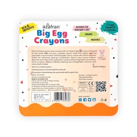 Azafran Big Egg Crayons - 3 Egg Shaped Crayons'