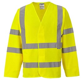 Portwest C473YERS/M Hi-Vis Two Band and Brace Jacket, Regular, Small/Medium, Yellow
