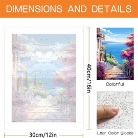 Diymood Paint by Numbers Kits for Adults European Town, DIY Oil Painting Scenery Acrylic Paint by Number for Adults Beginner with Brushes for Home Wall Decor 12x16 inch