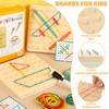 Jenaai 6 Set Wooden Geoboard with Rubber Bands Graphical Montessori