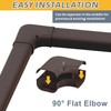 Flamorrow 3" W 90° Brown Flat Elbow, Mini Split Line