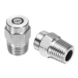 HARFINGTON 2pcs Surface Clean Tip 25 Degree 1/4 Inch NPT Male 1.07 Orifice 4000 PSI Stainless Steel Threaded Pressure Washer Spray Nozzles for Water Guns Water Broom