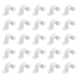 sourcing map 30Pcs PVC Pipe Straps, 16mm(5/8") Plastic Conduit Strap 2 Holes PVC Pipe Mounting Bracket for PVC Pipe Conduit and Cables, White