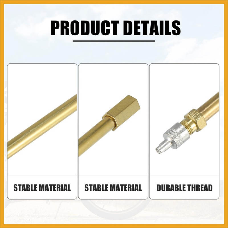 Partuto 4pcs 200mm/7.87" Car Tire Valve Stem Air Inflation Extension