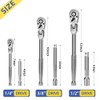 FOXCODE 6-Piece Flex Head Ratchet Set, Chrome Vanadium Steel, 1/4",