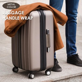 5Pack Luggage Handle Wrap for Suitcase Luggage Identifiers Tag for Suitcases Handle Cover Marker Travel Accessories (05Handle Wrap-Metal)