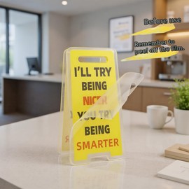 6-Pack Sticky Note Holder Clips - Funny Desk Organizer, Coworker Gifts Office Decor (Multicolour)