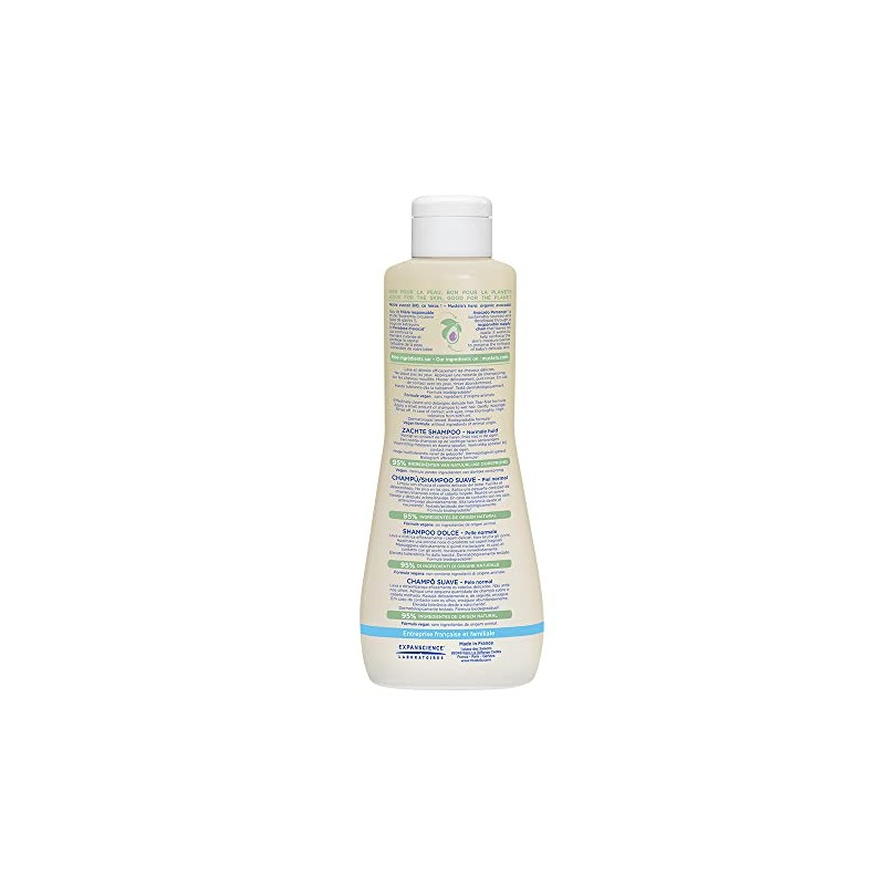 Mustela Shampoo para Bebé, Suave, Piel Normal, 500ml