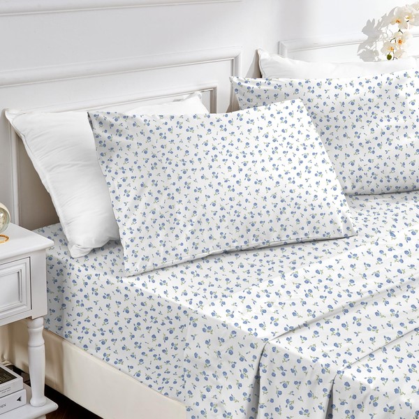 MUXHOMO Queen Size Sheet Set, Soft Breathable 4 Piece Bed