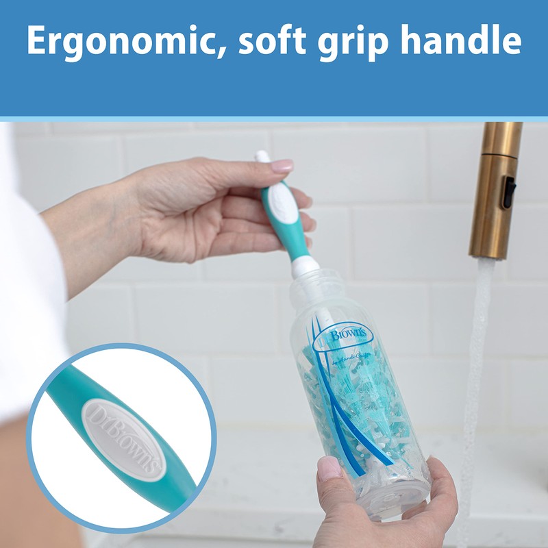 Dr. Brown's Deluxe Bottle Brush for Cleaning Baby Bottles, Nipples,