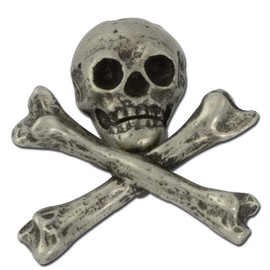 STOCKPINS Skull and Crossbones Jolly Roger Lapel Pin Set – 3D Costume Hat Pins for Bikers, Pirates, and Goth Enthusiasts Made in USA